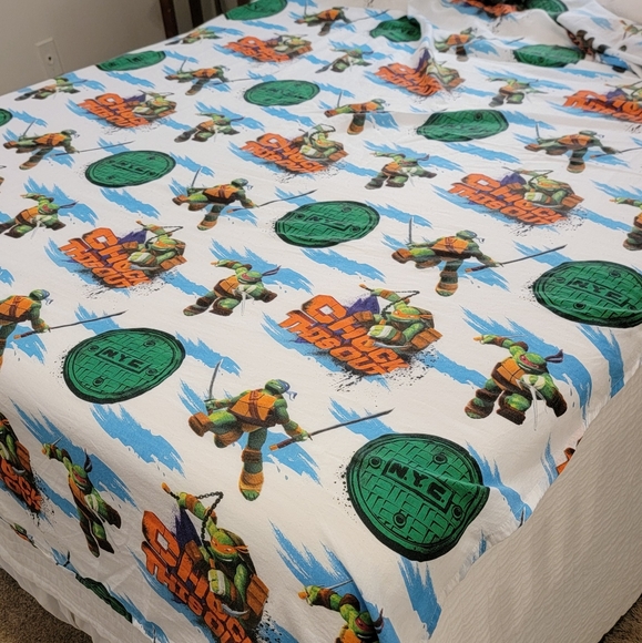 Nickelodeon Teenage Mutant Ninja Turtles Twin Flat Sheet 2013 - Picture 3 of 5